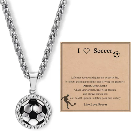 Miniatura 19 de Collar con colgante deportivo para hombres, mujeres, adolescentes, fútbol, baloncesto, béisbol, fútbol, deportes, regalos para fanáticos del