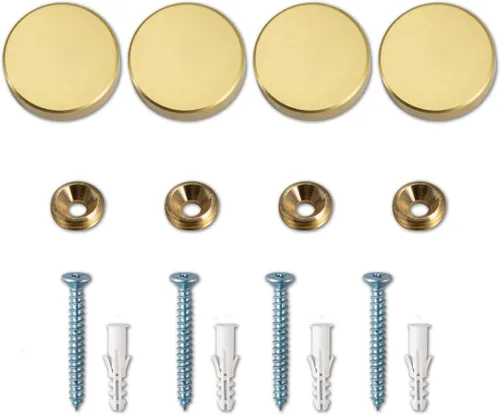 Miniatura 6 de Tapones de rosca decorativos, tapa de aleación de aluminio macizo, tornillos decorativos con tapas, 0.6 pulgadas, negro pulido