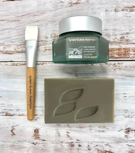 Miniatura 5 de Alaska - Cepillo de aplicación de máscara de barro glacial con acabado de madera natural, máscara facial de cerdas suaves y cepillo aplicador