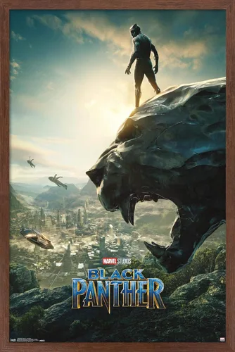 Miniatura 9 de Trends International Marvel Cinematic Universe - Póster de pared de una hoja de Black Panther Monument, 14.725 x 22.375 pulgadas, versión enmarcada