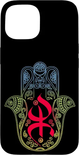 Miniatura 6 de Funda para iPhone 13 Pro Max Khamsa Amazigh Berber con símbolo de Yaz con colores vibrantes de la bandera