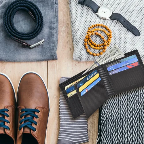 Miniatura 53 de Carteras plegables de cuero RFID hechas a mano para hombres en varios colores que ofrecen 9 tarjetas y 1 ranuras para identificación