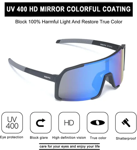 Miniatura 2 de maivnz Gafas de sol de béisbol para hombres y mujeres, protección UV400, gafas deportivas al aire libre para ciclismo, correr, golf, softbol