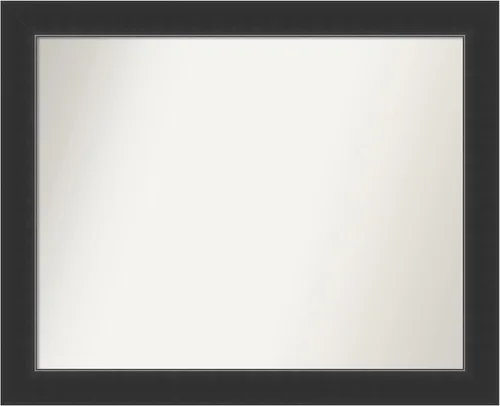 Miniatura 319 de Amanti Art Espejo personalizado, espejo de baño negro Astor, espejo de pared o espejo de tocador de baño sobre el fregadero (25 x 25 pulgadas)