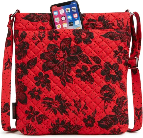 Miniatura 5 de Vera Bradley Cotton Collegiate Triple Zip Hipster Crossbody Purse (Multiple Teams Available)