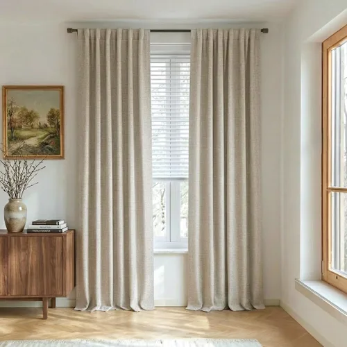 Miniatura 30 de NICETOWN Cortinas 100% opacas de 63 pulgadas de largo, 2 paneles de cortinas cortas con aislamiento térmico con forro para dormitorio, cortinas