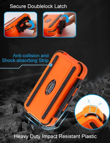 Miniatura 5 de Hlotmeky Pequeña caja de aparejos para kayak, caja de señuelos de pesca impermeable, almacenamiento de terminales, organizador de anzuelos de pesca