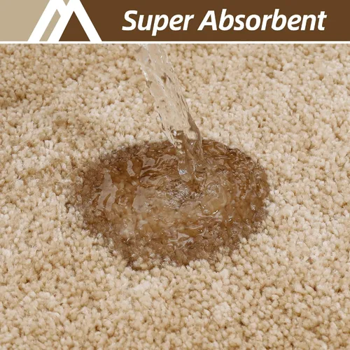 Miniatura 2 de COSY HOMEER Alfombras extra gruesas para el baño, tapetes de baño antideslizantes, tapete de felpa suave, peludo y 100% micro poliéster, tapete