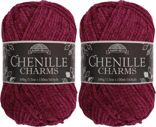 Miniatura 18 de JubileeYarn - Hilo de chenilla (3.53 oz/poliéster peinado, circonita), 1 pastel