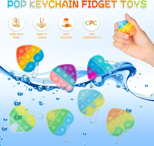 Miniatura 3 de Juguetes para ansiedad Pop Fidget en paquetes grandes, regalos de San Valentín para niños, 30 unidades, para niños en el aula, regalos de fiesta