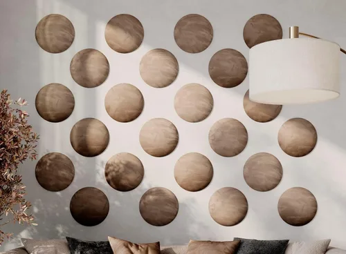 Miniatura 68 de Paneles de arte acústicos decorativos de terciopelo suave para pared, azulejos absorbentes e insonorizantes ecoamortiguadores, tablones suaves Blanco