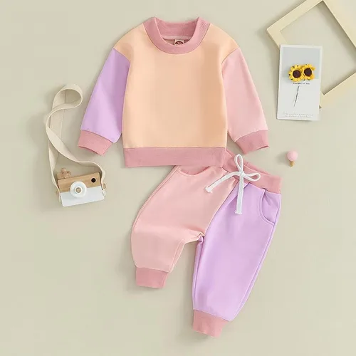 Miniatura 4 de Fernvia Ropa para bebé niña de 3, 6, 9, 12, 18 y 24 meses, conjuntos de sudadera de manga larga + pantalones