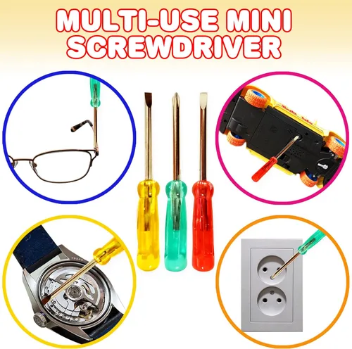 Miniatura 5 de ArtCreativity Juego de mini destornilladores con llavero (paquete de 12) – Regalos a granel del día del padre, 3 destornilladores en una práctica