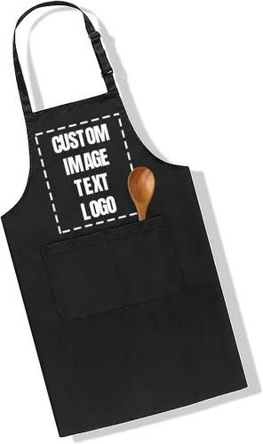 Miniatura 8 de Delantales de chef personalizados, delantal de cocina personalizado con nombre de foto, logotipo, 2 bolsillos, regalo de cocina para hornear