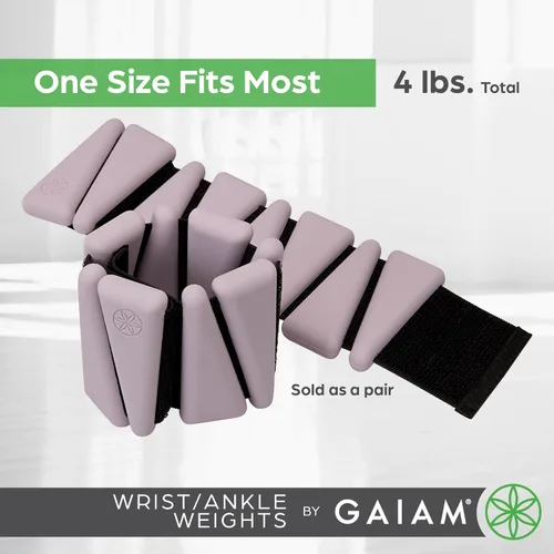 Miniatura 6 de Gaiam Wrist and Ankle Weights, Wearable Bracelet to Strengthen, Tone & Sculpt, Adjustable Ankle Weights for Women & Men for Yoga, Dance, Pilates