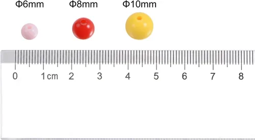 Miniatura 4 de HARFINGTON 1700 cuentas redondas acrílicas de 0.315 pulgadas (0.315 in), cuentas sueltas de burbujas para manualidades, colores dulces surtidos