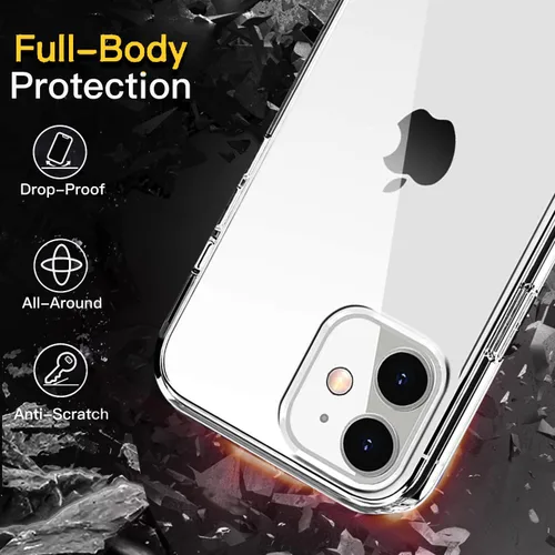 Miniatura 4 de Amazon Basics Funda protectora a prueba de golpes para iPhone 12 mini, transparente