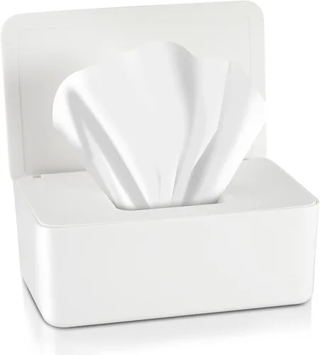 Miniatura 8 de Newtay Soporte de hojas para secadora con tapa con bisagras, dispensador de hojas de plástico para secadora, caja de almacenamiento, suavizante