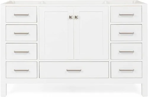 Miniatura 41 de ARIEL Cambridge - Mueble base de tocador de baño de 36 pulgadas, madera maciza, 2 puertas de cierre suave, 5 cajones de cola de milano