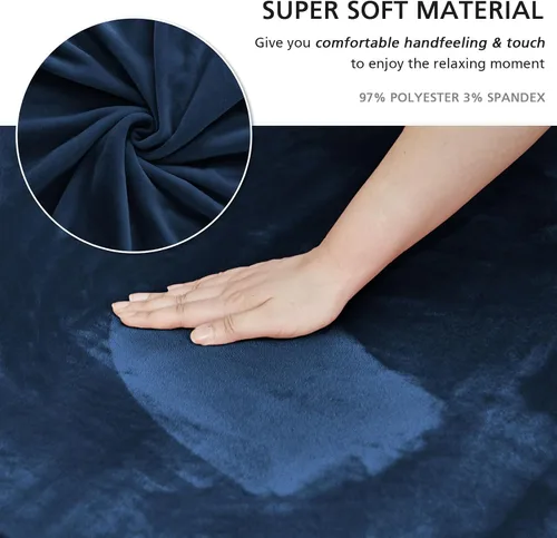 Miniatura 2 de NICEEC Funda de Sofá Súper Suave de 1 Pieza Azul Marino Funda Elástica para Sofás Stretch Universal de Spandex Fundas para Sofás para Sala de Estar