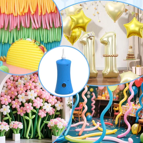 Miniatura 4 de 206 Balloon Pump Electric Air Pump for Long Balloon Inflator Blower for Foil Twisty Animal Balloons for Birthday Party Celebration Balloons