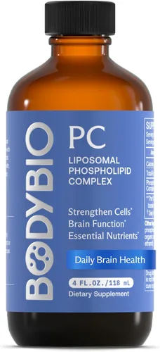 BodyBio PC - Fosfatidilcolina para la salud cerebral, claridad mental, función cognitiva, reparación celular y envejecimiento saludable, suplemento