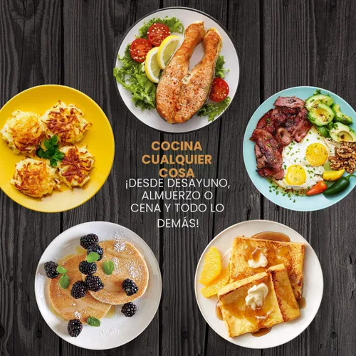 Miniatura 5 de Elite Gourmet EGR-2722B - Plancha eléctrica de 10.5 x 8.5 pulgadas, mango de tacto frío, superficie antiadherente, termostato extraíble/ajustable