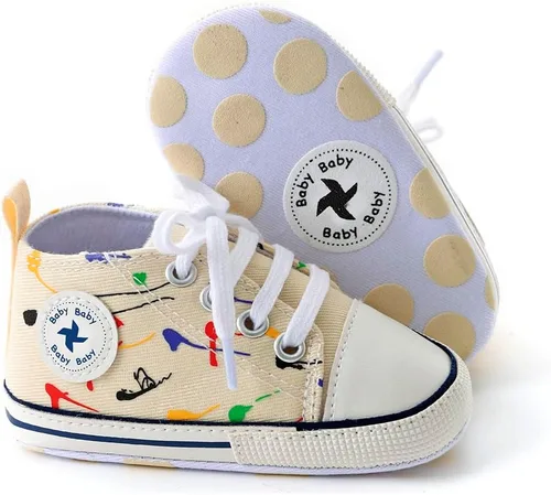 Miniatura 157 de Zapatos deportivos de lona de lona para bebés y niñas, suela antideslizante suave, suela antideslizante