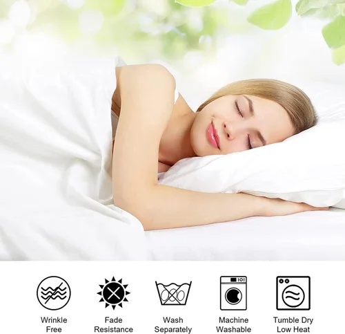 Miniatura 4 de Femini Fashion Juego de sábanas de microfibra suave de tamaño individual de 39 x 75 pulgadas, juego de sábanas de microfibra cepillada de 1800