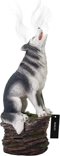 Miniatura 13 de Estatua decorativa de resina de dragón Hosley con quemador de conos de incienso de 21.6 cm de alto, ideal para aromaterapia y decoración de Dragón