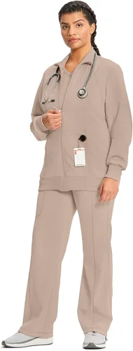 Miniatura 74 de Infinity by Cherokee 2391A - Chaquetas médicas con cremallera frontal para mujer, tela elástica en 4 direcciones