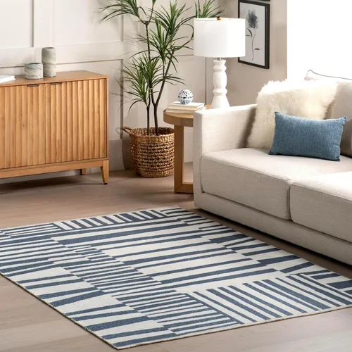Miniatura 22 de Nuloom Versa Kirby - Alfombra de área color crema, 4 x 6 pies, azulejos, suave y acogedora, con alto tráfico, resistente a las manchas, fácil
