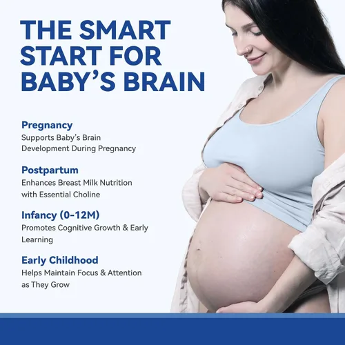 Miniatura 3 de Suplementos prenatales de colina, cápsulas líquidas para concentración, memoria y energía, 500 mg de VitaCholina pura, apoya el desarrollo cognitivo