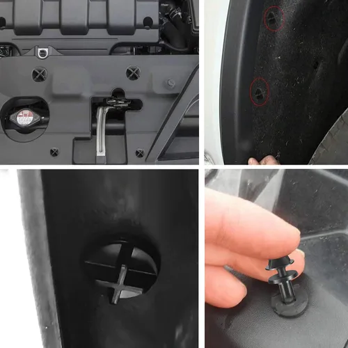 Miniatura 8 de GOOACC Clips de remache de nailon para guardabarros y protector de parachoques para GM, Ford y Chrysler 0.276 in, clips para carrocería