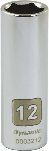 Miniatura 8 de Dynamic Herramientas 1/4" Drive 6 puntos métrico, 0.217 in de profundidad longitud, zócalo de acabado cromado