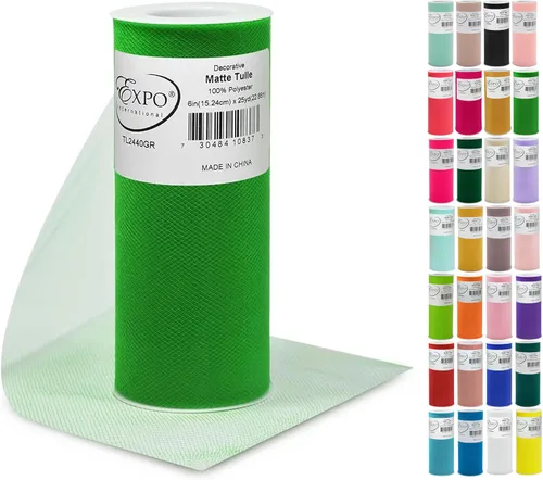 Miniatura 23 de Expo International Tul mate decorativo, tela de tul de poliéster ligero para tutús, disfraces y decoraciones de fiestas, lavable, fácil de usar, 6