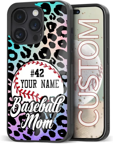 Miniatura 11 de Fundas de teléfono personalizadas con texto en inglés "Baseball Mom" para Samsung Galaxy A02 A03 A10 A13 A42 A51 A52 A53 A71 A73 4G 5G iPhone Moto