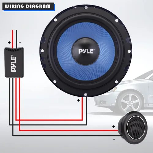 Miniatura 2 de Pyle Sistema de altavoces de componentes bidireccionales: un par de kit de componentes bidireccionales de 6.5 pulgadas, envolvente de goma butilo