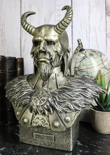 Miniatura 7 de Ebros Shapeshifter Half God and Half Jotunn Loki Busto Estatua 10.25 pulgadas de alto nórdico vikingo dios del trickster príncipe Asgard figura