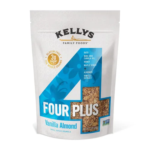 Miniatura 10 de Kellys Four Plus Granola Cereal Granola saludable de arce miel para yogur Snacks hechos a mano para el desayuno – 12 onzas