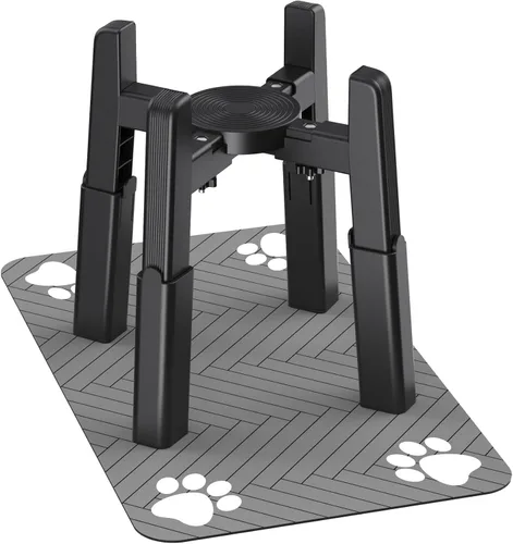 Miniatura 10 de CZPET Soporte dispensador de agua para perros, soporte para comederos automáticos de mascotas, soporte elevado ajustable de ancho y altura