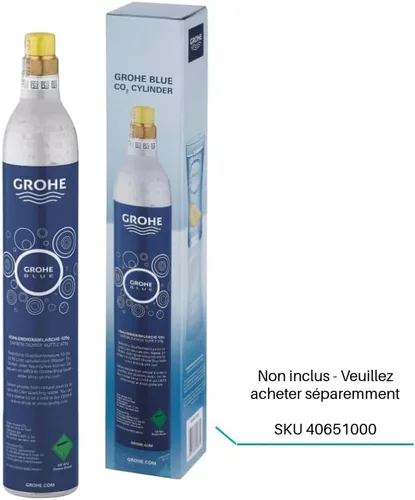 Miniatura 4 de GROHE Blue Home Starter Kit (Kitchen Mixer with Filter Function, for Bubble Water, WLAN, Extendable L-Outlet), Chrome, 31927001