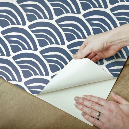 Miniatura 4 de RoomMates RMK12101RL Jane Dixon - Papel tapiz para despegar y pegar, color azul marino