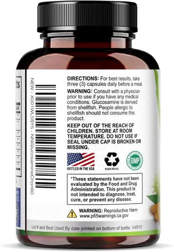 Miniatura 8 de Glucosamina Condroitina MSM 2100mg - Suplemento de apoyo articular de 3 veces fuerza para movilidad articular y comodidad para hombres y mujeres