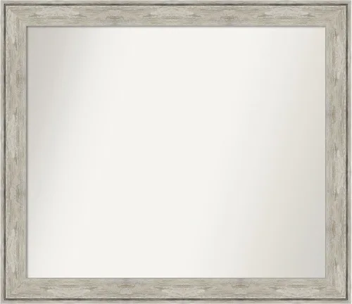 Miniatura 322 de Amanti Art Espejo de baño plateado para sobre fregadero, 28 x 47 pulgadas, espejo rectangular de plata imperial, marco de madera tradicional de gran