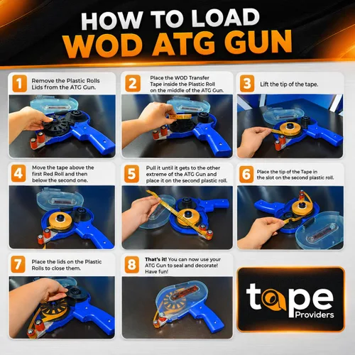 Miniatura 4 de WOD Cinta ATG de uso general, 1/2 pulgada x 36 yardas (juego de 6 rollos) Cinta de transferencia adhesiva deslizante, rollos de repuesto adhesivo