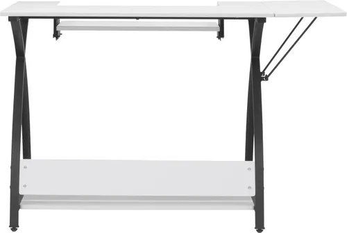 Miniatura 6 de Comet Plus - Mesa de costura y pasatiempos con estante lateral e inferior, también se puede utilizar como escritorio de computadora