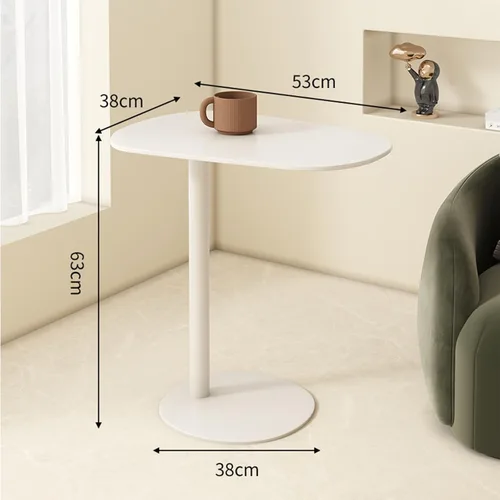 Miniatura 2 de Mesa auxiliar moderna de metal en forma de C para sofá, mesa auxiliar delgada para sofá, mesa auxiliar de aperitivos, bandejas de TV para comer
