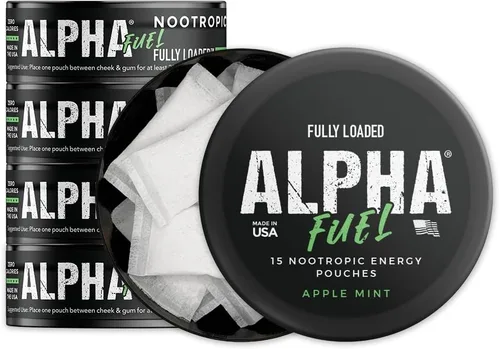 Miniatura 11 de Bolsas Nootrópicas Alpha Fuel Completamente Cargadas (Wintergreen Fuel) - Bolsas de Energía Nootrópicas con Cafeína, Alpha GPC, Tirosina, Taurina