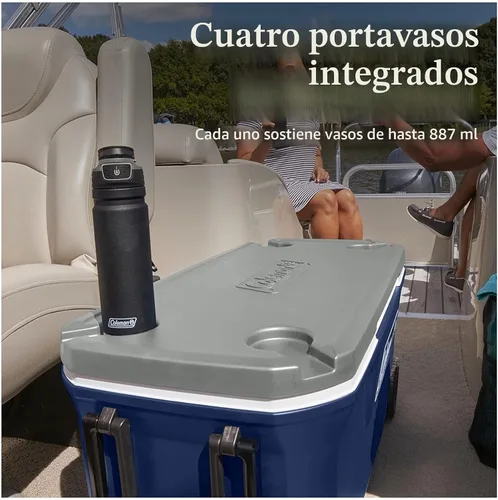 Miniatura 5 de Coleman Classic Series - Enfriador portátil aislado con ruedas, resistente a fugas, para exteriores, mantiene el hielo hasta 5 días, 100 cuartos